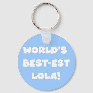 World's Best-est Lola Black and White T-shirts Keychain