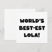 World's Best-est Lola Black and White Tshirts Gift (Front/Back)