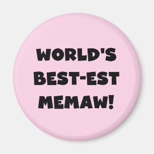 World's Best-est Memaw Black and White T-shirts Magnet