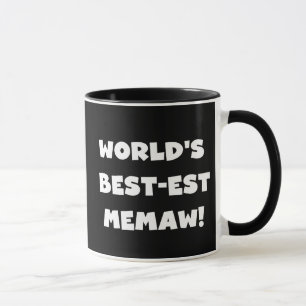 World's Best-est Memaw Black and White T-shirts Mug