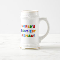 World's Best-est Memaw Bright Colors Tshirts