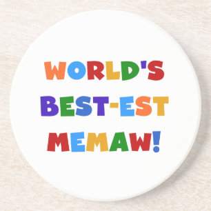 World's Best-est Memaw Bright Colors Tshirts Coaster