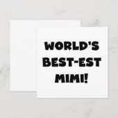 World's Best-est Mimi Black Text T-shirts and Gift (Front/Back)