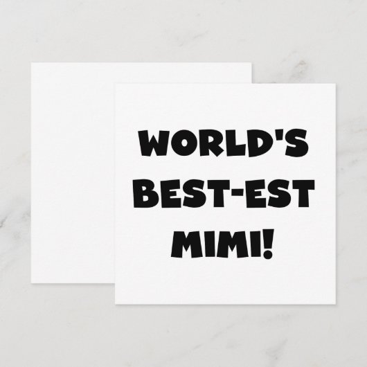 World's Best-est Mimi Black Text T-shirts and Gift (Front/Back)