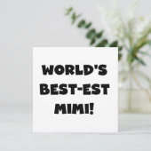 World's Best-est Mimi Black Text T-shirts and Gift (Standing Front)