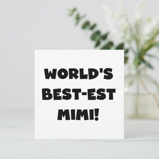 World's Best-est Mimi Black Text T-shirts and Gift (Standing Front)