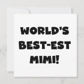 World's Best-est Mimi Black Text T-shirts and Gift (Front)