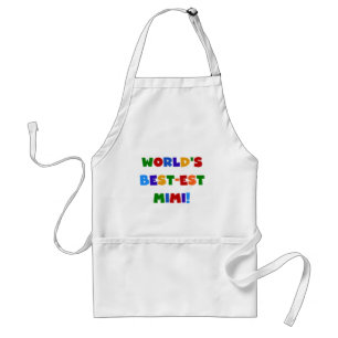World's Best-est Mimi Bright Colors T-shirts Gifts Adult Apron