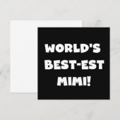 World's Best-est Mimi White Text T-shirts Gifts (Front/Back)