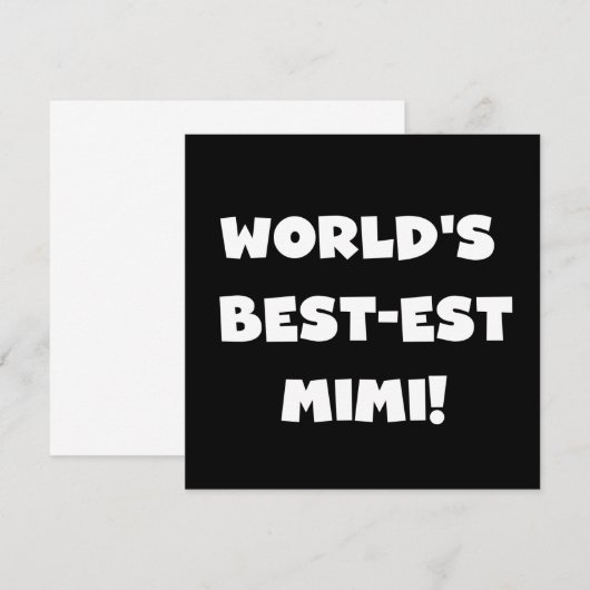 World's Best-est Mimi White Text T-shirts Gifts (Front/Back)