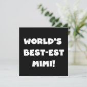 World's Best-est Mimi White Text T-shirts Gifts (Standing Front)