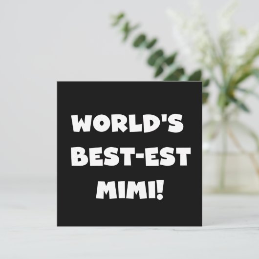 World's Best-est Mimi White Text T-shirts Gifts (Standing Front)