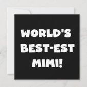 World's Best-est Mimi White Text T-shirts Gifts (Front)