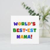 World's Best-est Nana Bright Colors T-shirts (Standing Front)