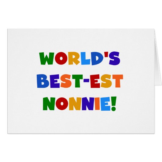 World's Best-est Nonnie Bright Colors Gifts (Front Horizontal)
