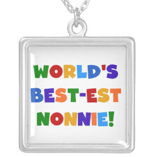 World's Best-est Nonnie Bright Colors Gifts Silver Plated Necklace
