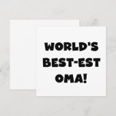 World's Best-est Oma Black or White Gifts (Front/Back)