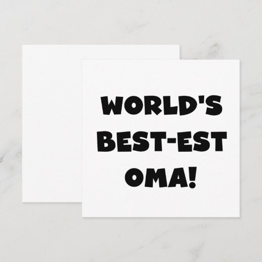 World's Best-est Oma Black or White Gifts (Front/Back)