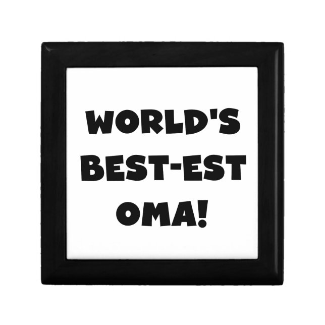 World's Best-est Oma Black or White Gifts Jewelry Box (Front)