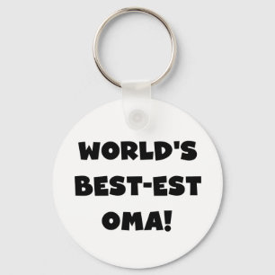 World's Best-est Oma Black or White Gifts Keychain