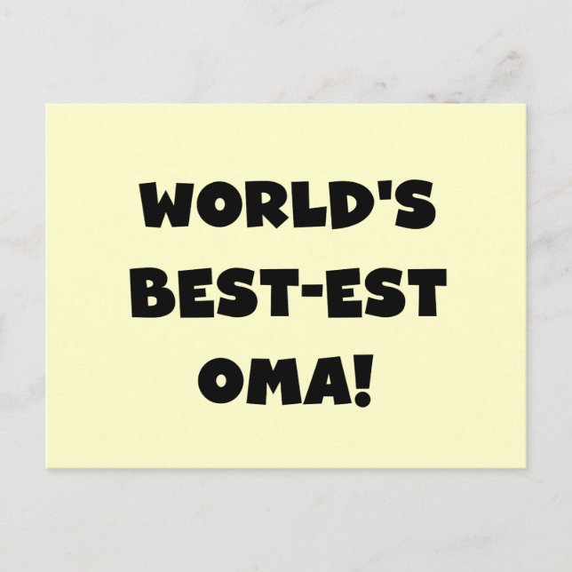 World's Best-est Oma Black or White Gifts Postcard (Front)