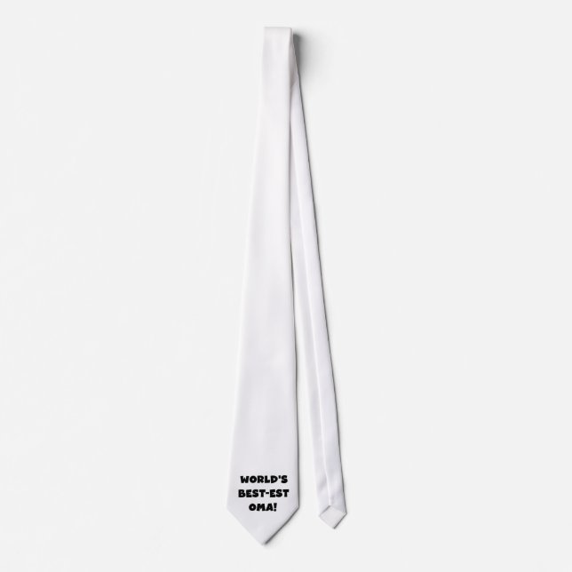 World's Best-est Oma Black or White Gifts Tie (Front)