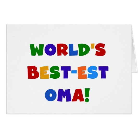 World's Best-est Oma Bright Colors Gifts (Front Horizontal)
