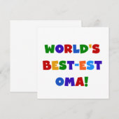 World's Best-est Oma Bright Colors Gifts (Front/Back)