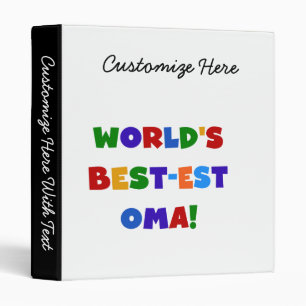 World's Best-est Oma Bright Colors Gifts 3 Ring Binder