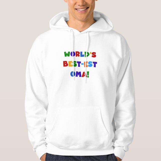 World's Best-est Oma Bright Colors Gifts Hoodie (Front)