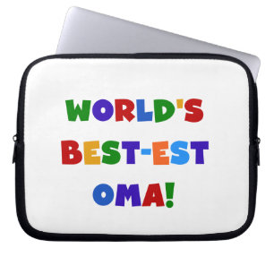 World's Best-est Oma Bright Colors Gifts Laptop Sleeve