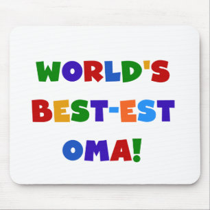 World's Best-est Oma Bright Colors Gifts Mouse Pad