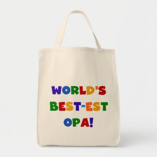 World's Best-est Opa Bright Colors Gifts Tote Bag