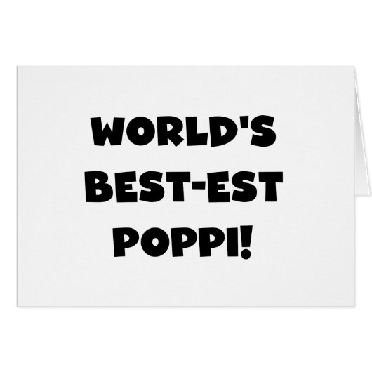 World's Best-est Poppi Black Text Gifts (Front Horizontal)