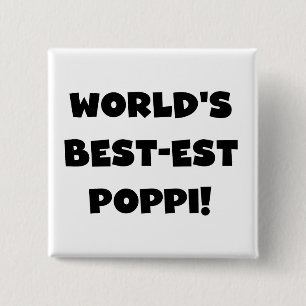 World's Best-est Poppi Black Text Gifts Button