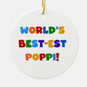 World's Best-est Poppi Bright Colors Gifts Ceramic Ornament