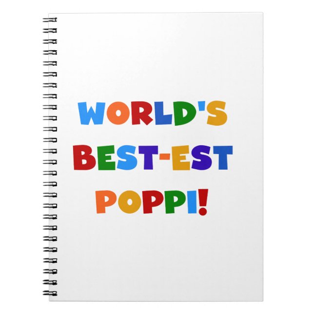 World's Best-est Poppi Bright Colors Gifts Notebook (Front)