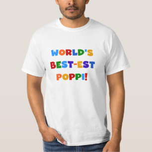 World's Best-est Poppi Bright Colors Gifts T-Shirt