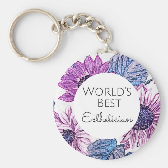 World's Best Esthetician gift 5 Keychain