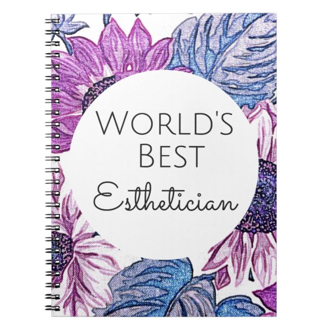 World's Best Esthetician gift 5 Notebook (Front)