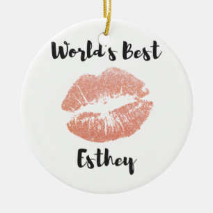 World's Best Esthetician gift 6 Ceramic Ornament