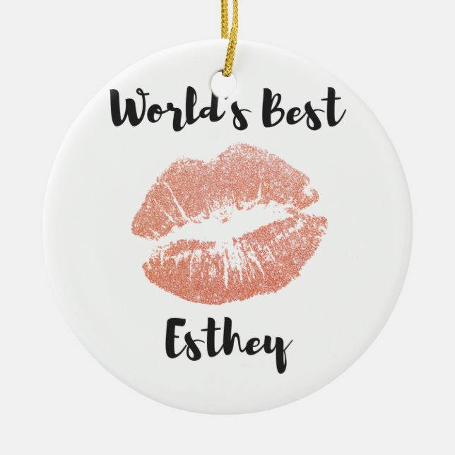World's Best Esthetician gift 6 Ceramic Ornament (Front)