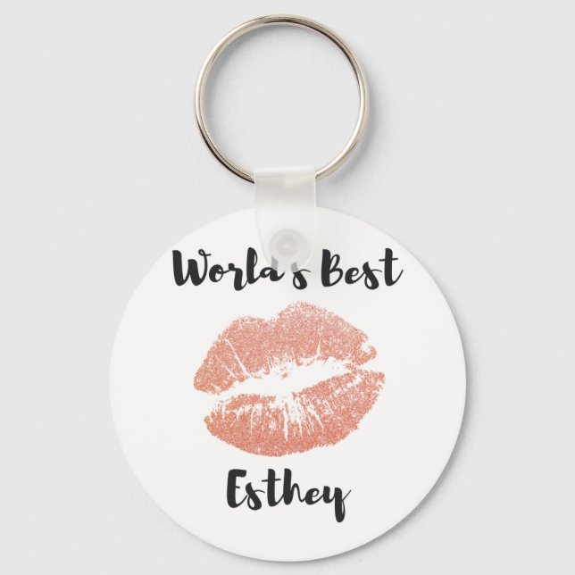 World's Best Esthetician gift 6 Keychain (Front)
