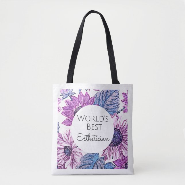 World's Best Esthetician gift tote bag 2 (Front)