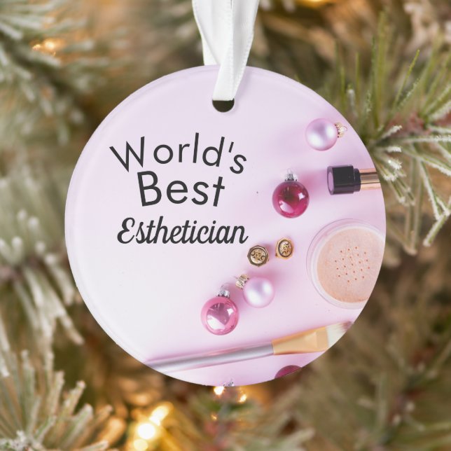 World's best esthetician ornament (Tree)