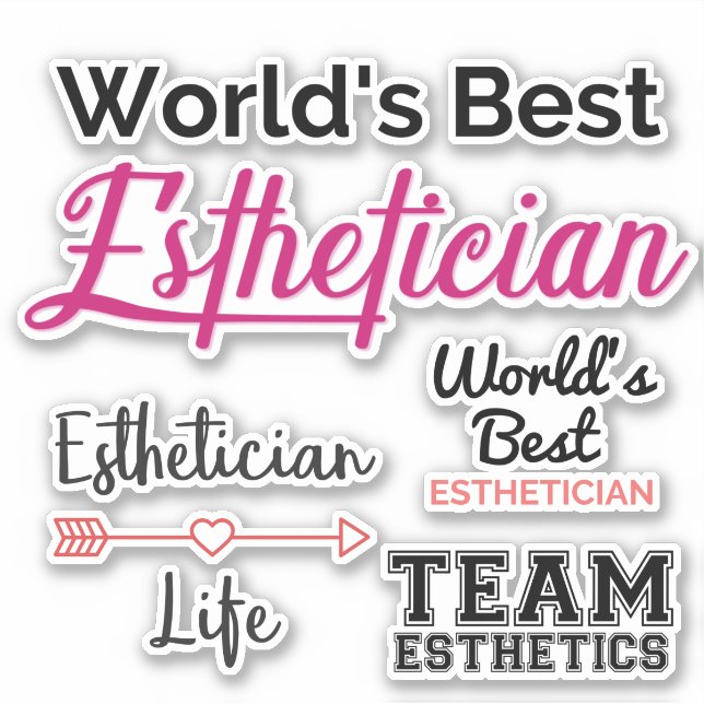 World's best esthetician Stickers (Front)