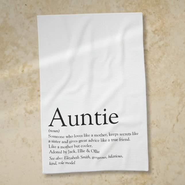 World's Best Ever Aunt, Auntie Definition Fun Kitchen Towel (World's Best Ever Aunt, Auntie Definition Fun Kitchen Towel)