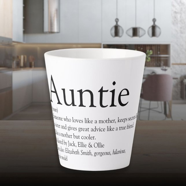 World's Best Ever Aunt Auntie Definition Latte Mug (World's Best Ever Aunt Auntie Definition Latte Mug)