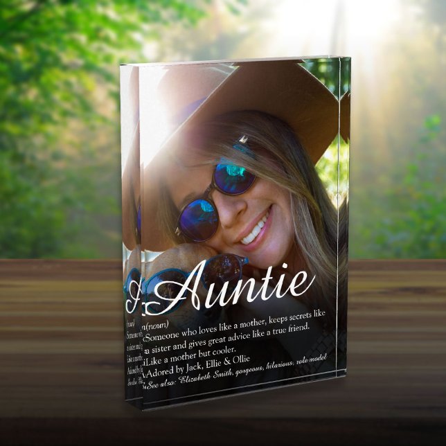 World's Best Ever Aunt, Auntie Definition Photo Block (World's Best Ever Aunt, Auntie Definition Photo Block)