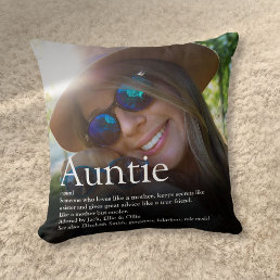 World&#39;s Best Ever Aunt Auntie Definition Photo Throw Pillow